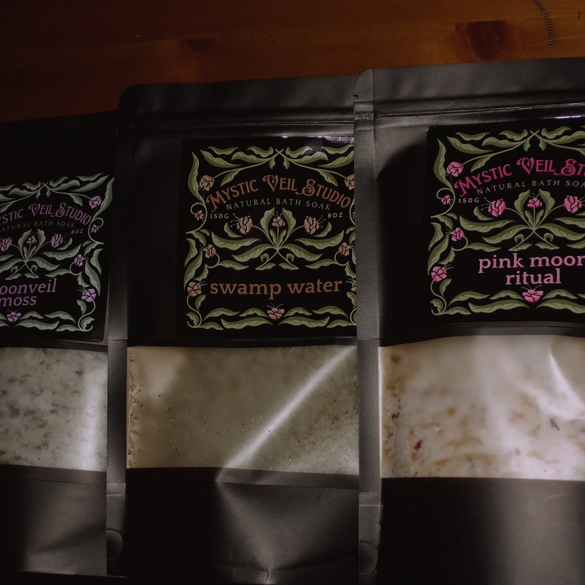Moonveil Moss | 16 OZ Magnesium Bath Soak | Lavender Chamomile Calendula | Calming | Restoring | Relaxing