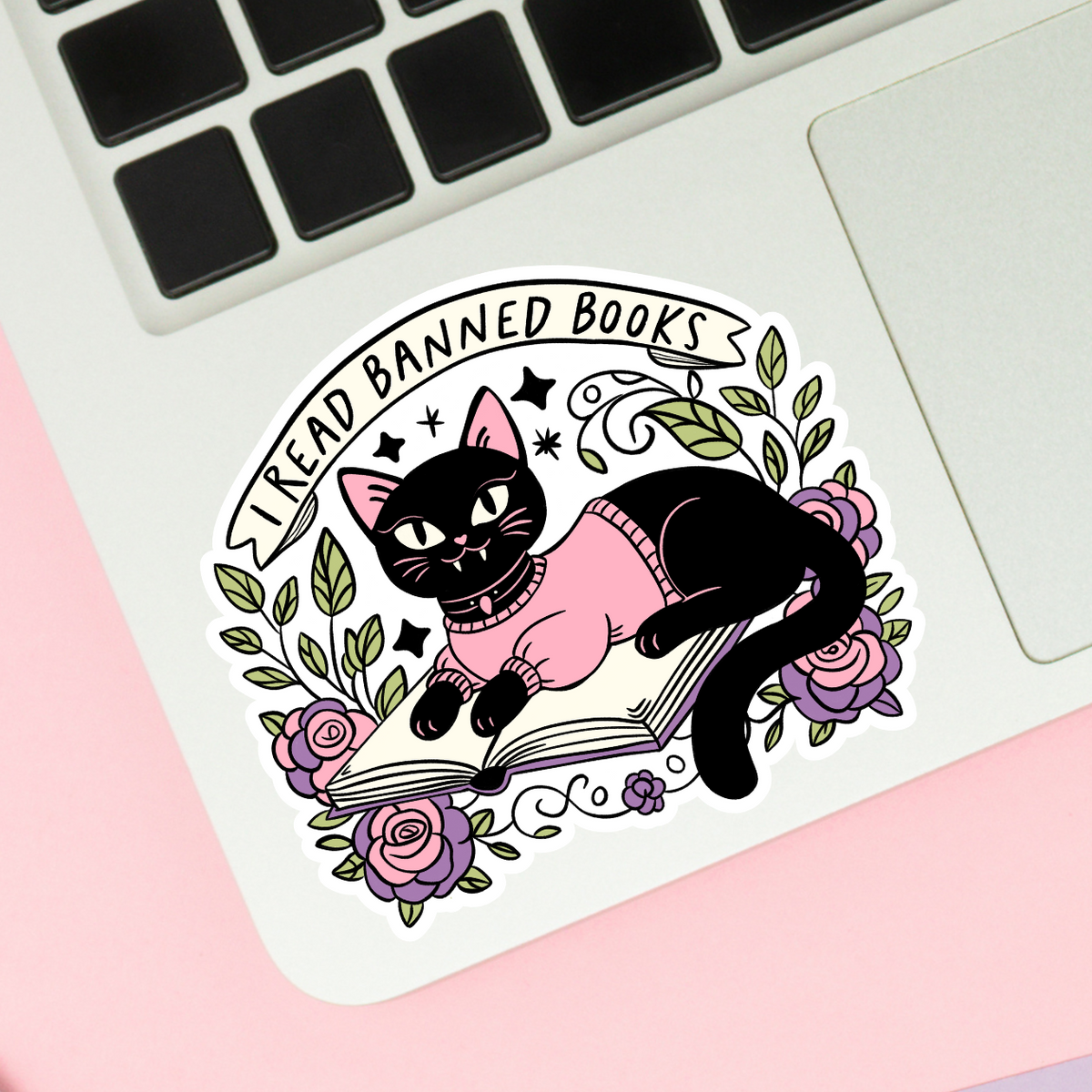 I Read Banned Books Matte Sticker 3'' | Bookish Gift | Book Lover