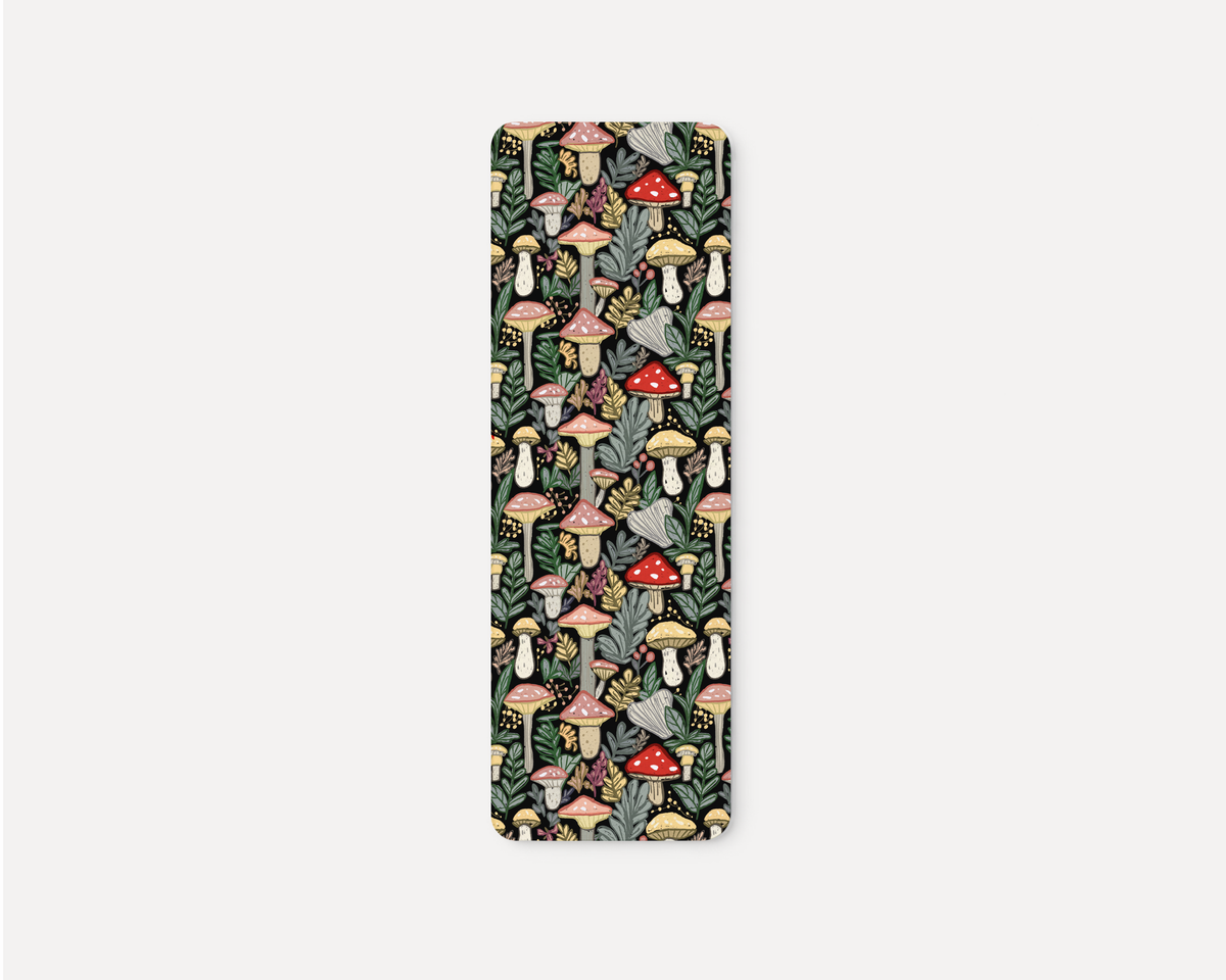 Whimsical Mushroom Bookmark | Reading Gift | Matte Double-Sided Bookmark | Rounded Corners