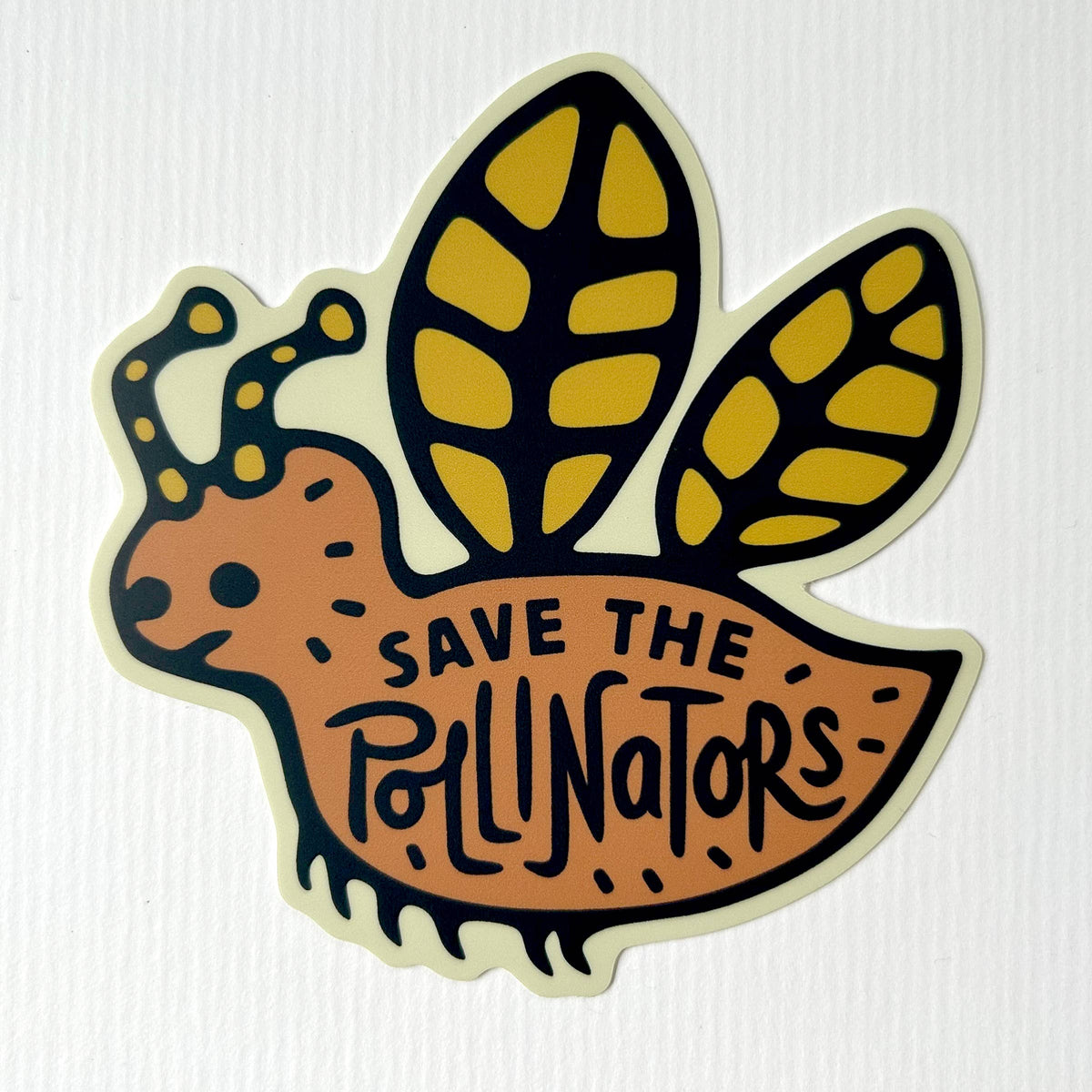 Save the Pollinators Bee/Moth/Butterfly Matte Sticker 4” | Earth Day Sticker | Environmentalism