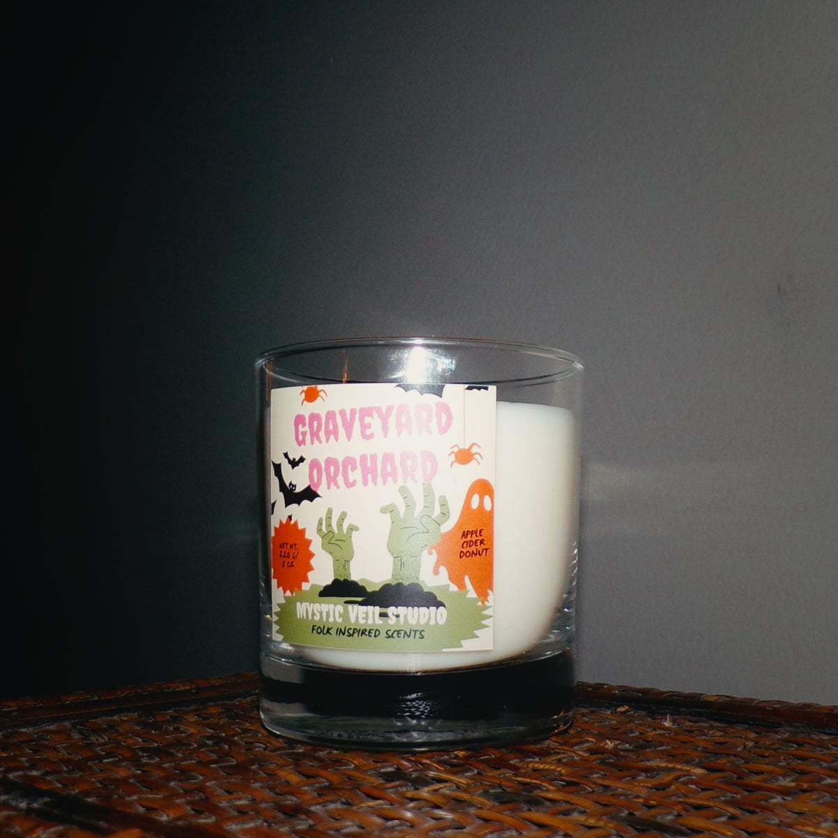 Graveyard Orchard | Apple Cider & Fall Leaves Scented Soy Candle | Halloween Fragrance | Fall Collection