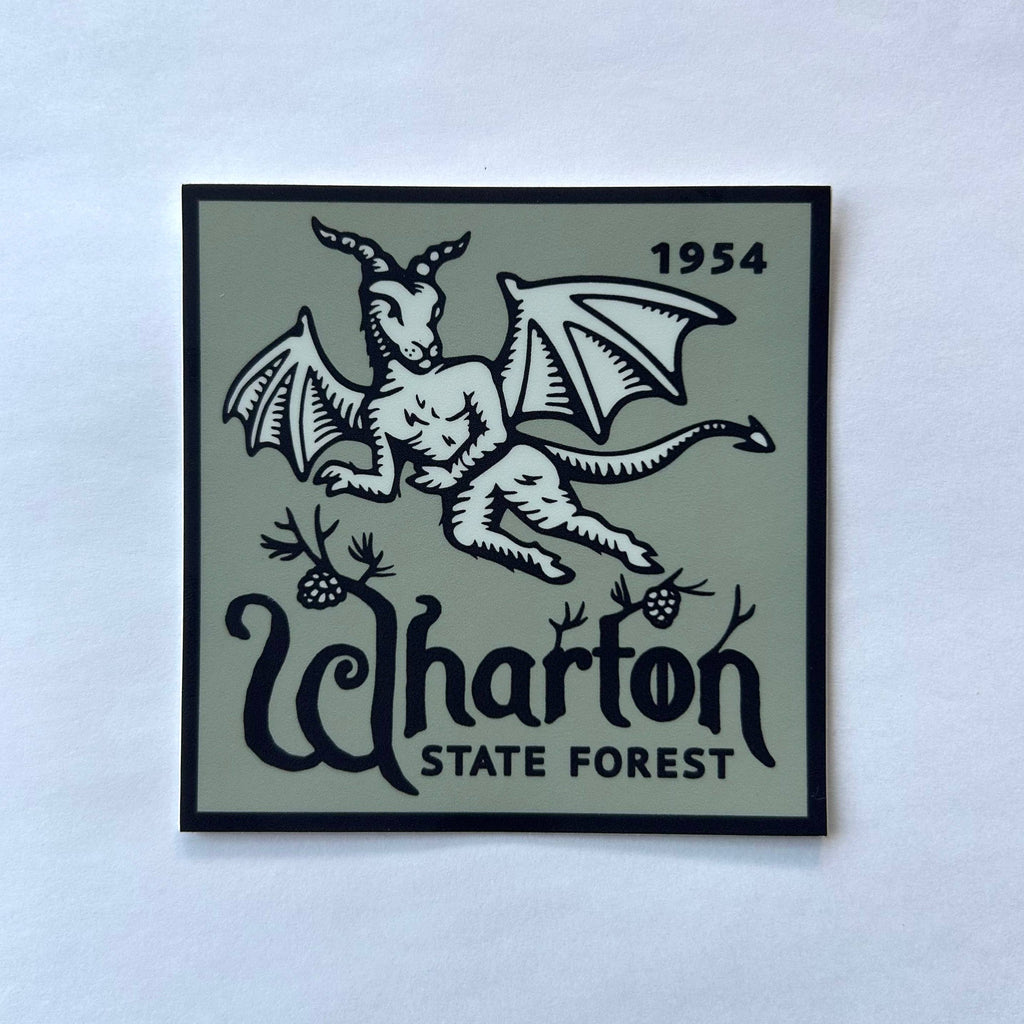 Wharton State Forest Matte Vinyl Sticker 3.25” | Waterproof Decal | Jersey Devil | New Jersey Pine Barrens