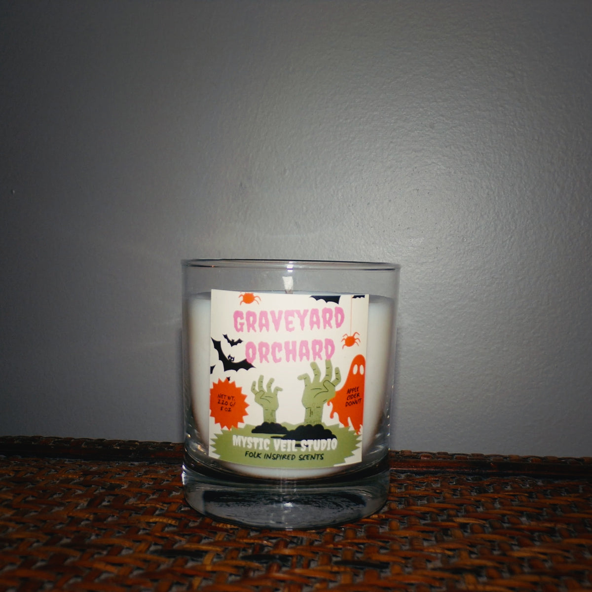 Graveyard Orchard | Apple Cider & Fall Leaves Scented Soy Candle | Halloween Fragrance | Fall Collection
