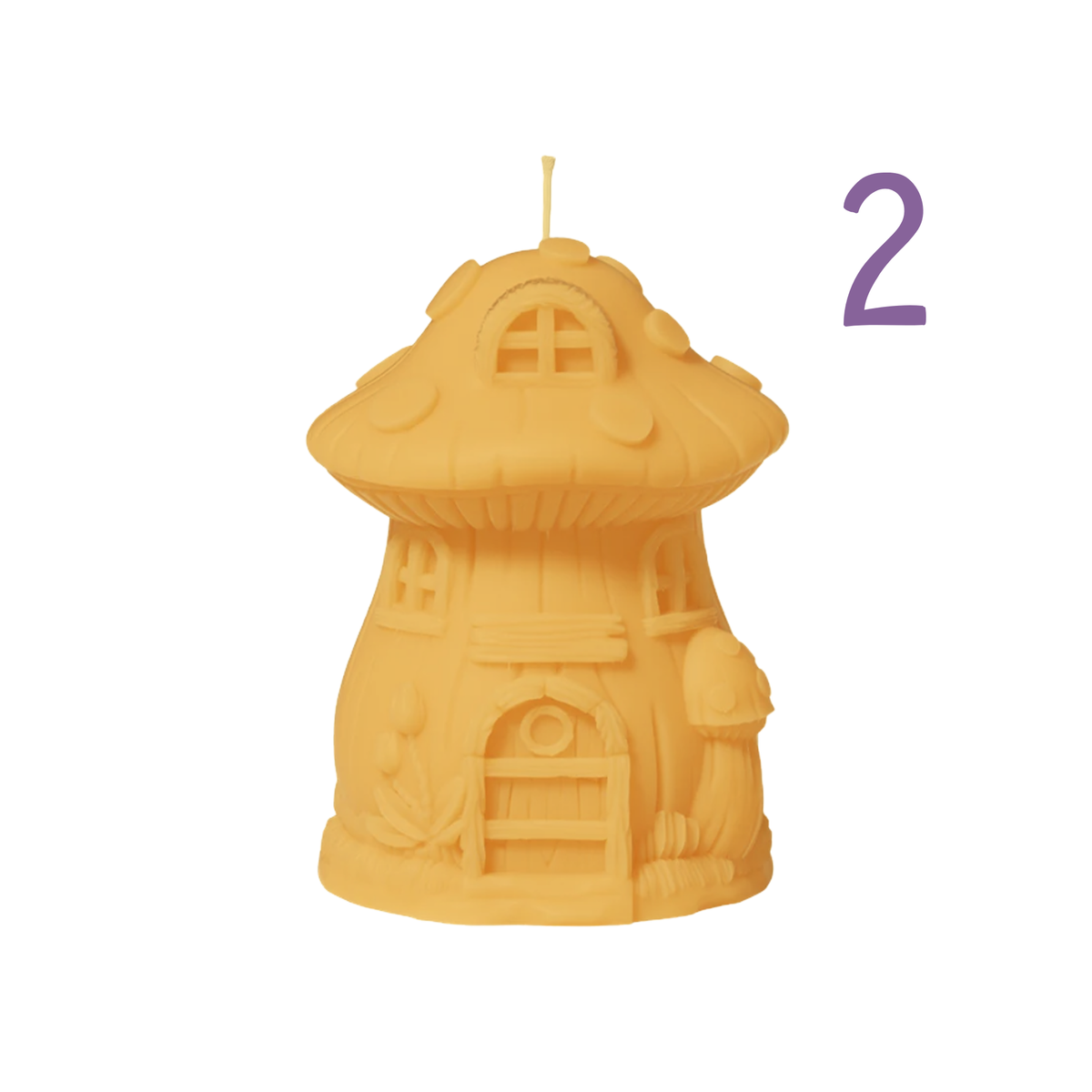 Mushroom Cottage Beeswax Candle