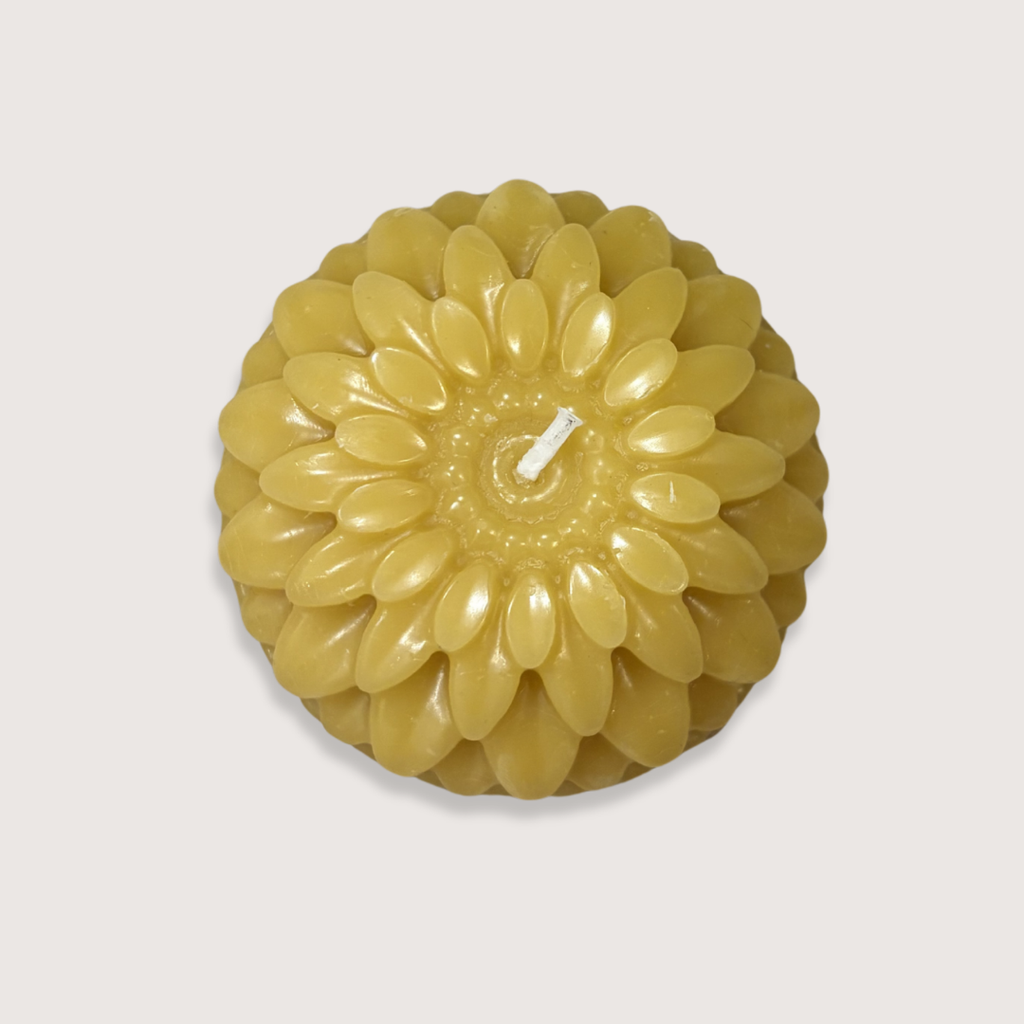 floral beeswax candles