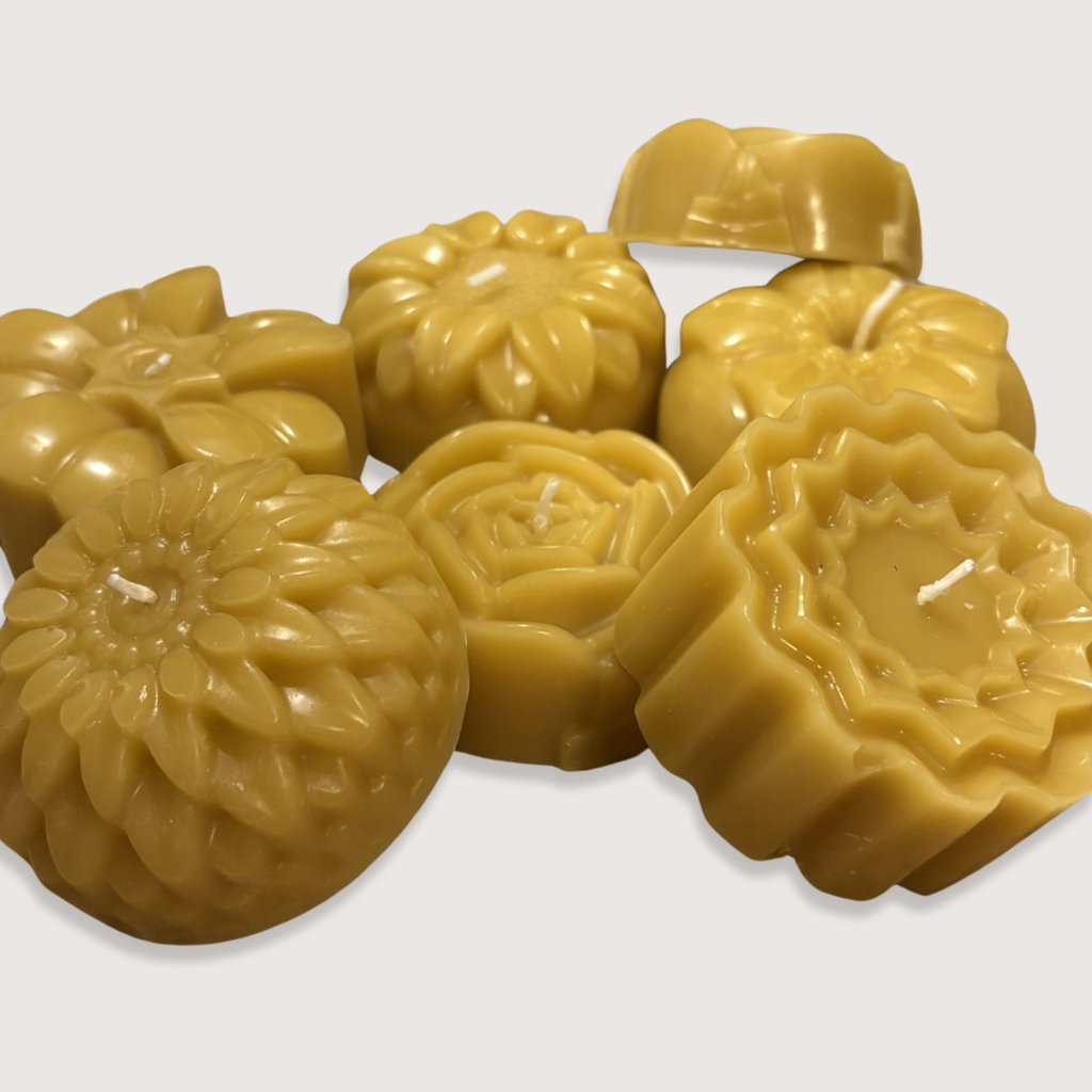 floral beeswax candles