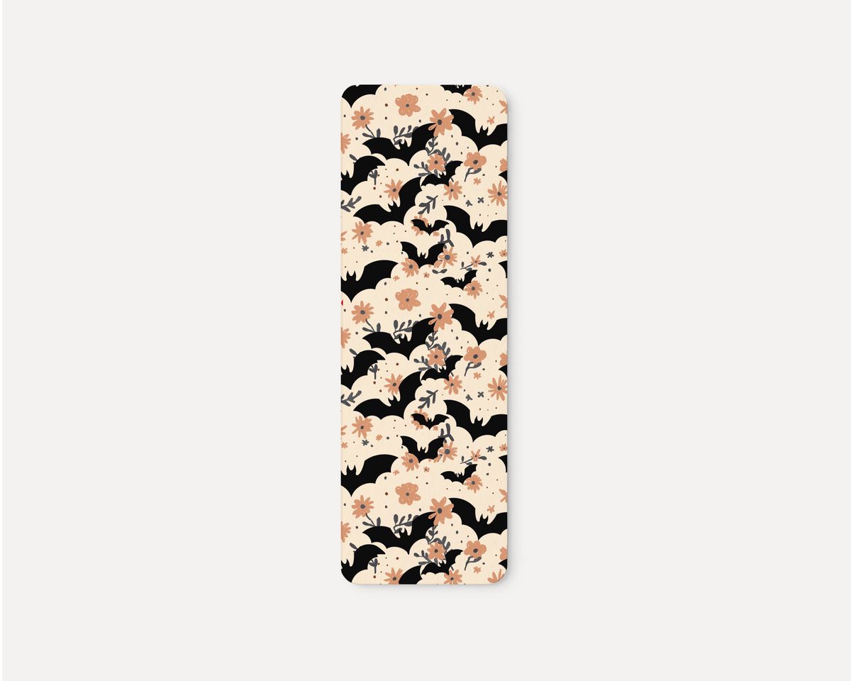 Bat Bookmark | Whimsical Halloween Reading Gift | Matte Double-Sided Bookmark | Rounded Corners